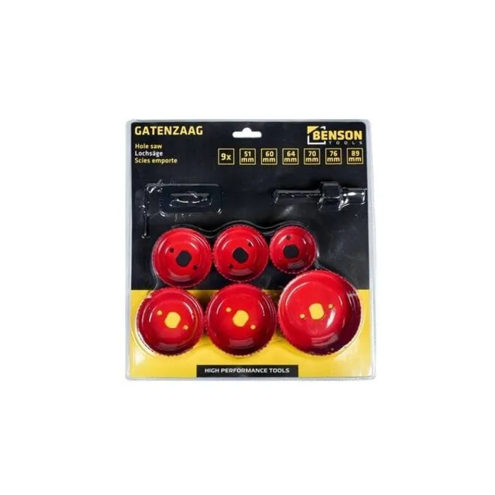 Benson Tools Benson Gatenzaagset 9 dlg heavy duty