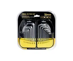 Benson Tools Inbus + torx sleutelset 18 dlg profi box