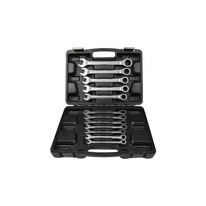 Benson Tools Ratel ring-steek sleutel 12 dlg + koffer