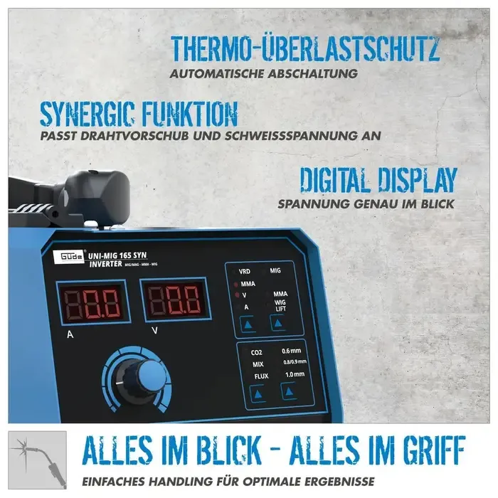 Güde Güde  Universeel lasapparaat Uni-Mig 165 SYN