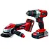 Einhell TE-TK 18 Li Kit Accu-Schroefboormachine + Haakse Slijper