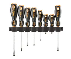 NEO NEO Schroevendraaierset 8 Delig Met Muurhouder 04-207