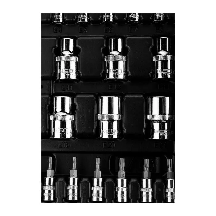 NEO NEO Doppenset 1/4"-1/2" 110 Delig 10-066