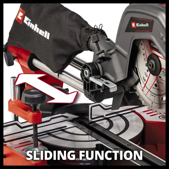 Einhell Gereedschap Einhell TE-MS 36/8 L Li Solo - Accu Radiaal-, Afkort-/Verstekzaag - Ø216 mm - Power X-Change