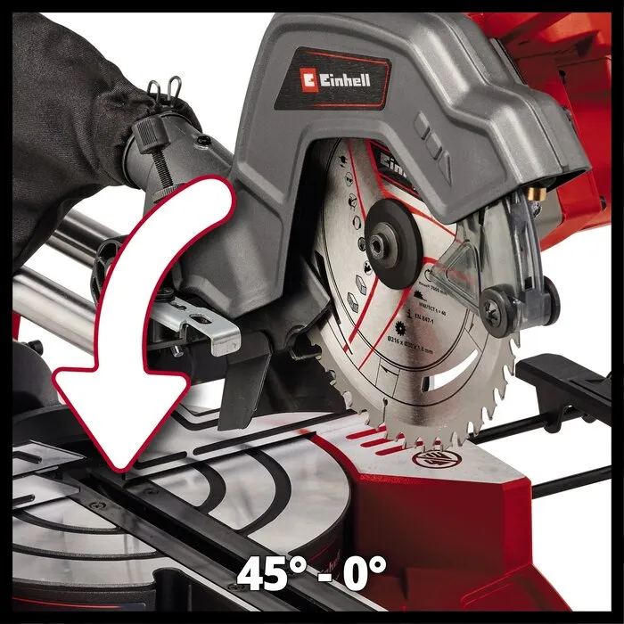 Einhell Gereedschap Einhell TE-MS 36/8 L Li Solo - Accu Radiaal-, Afkort-/Verstekzaag - Ø216 mm - Power X-Change