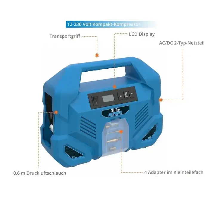 Güde Güde Airpower Dual Drive 12/230V/5-delige Compressor