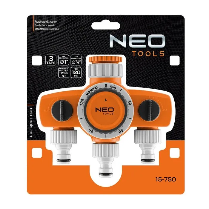 NEO NEO 3-voudige tapkraan met timer (15-750)