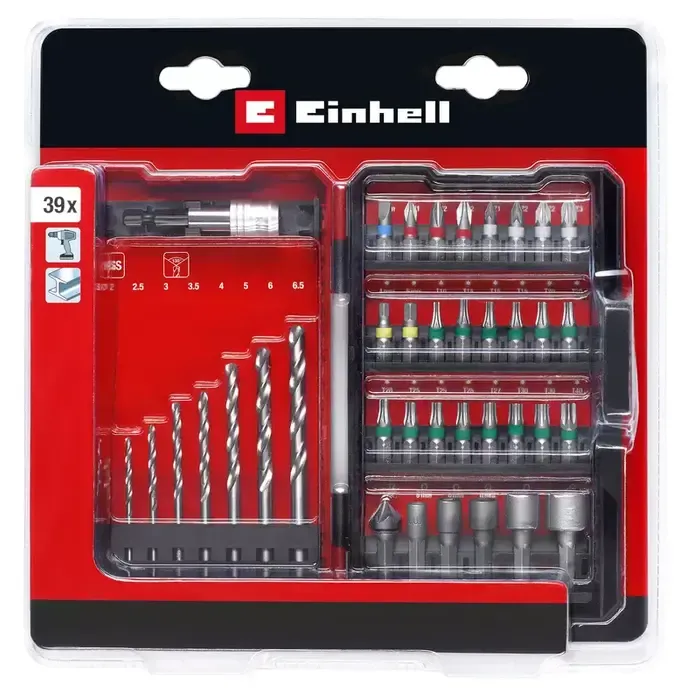 Einhell Gereedschap Einhell Boor-/Bitset - 39-delig- L-Box