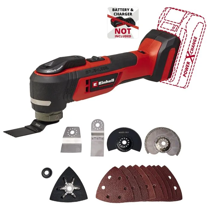 Einhell Gereedschap Einhell TP-MG 18 Li BL Solo Professional- Accu Multitool - Power X-Change