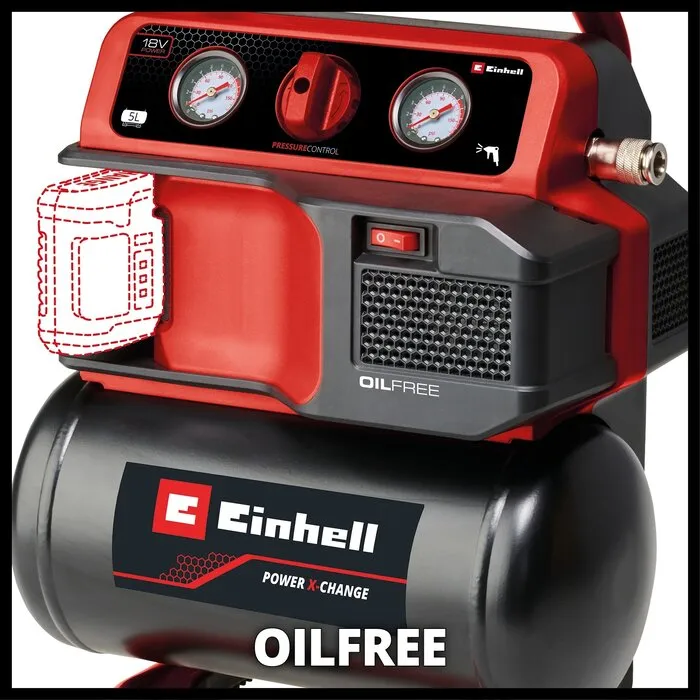 Einhell Gereedschap Einhell TE-AC 18/75 Li OF Solo - Accu Compressor - Power X-Change