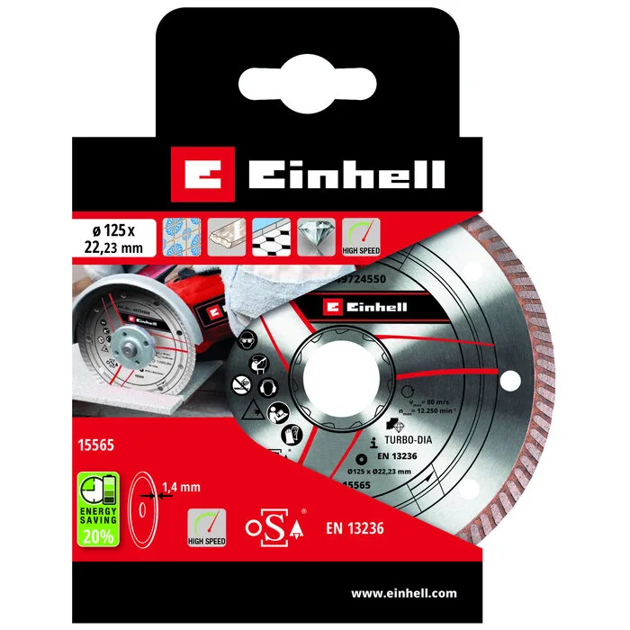 Einhell Gereedschap Einhell Diamantslijpschijf - 1 stuk - Ø125x22x1,2 mm