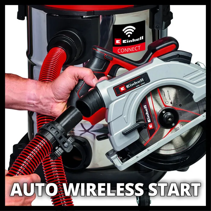 Einhell Gereedschap Einhell TP-VC 36/30 Li S Auto Solo - Accu Nat-/Droogzuiger - 30 L - Power X-Change