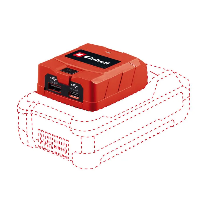 Einhell Gereedschap Einhell TC-CP 18 Li USB A/C-Solo - Accu USB-Powerbank - Power X-Change