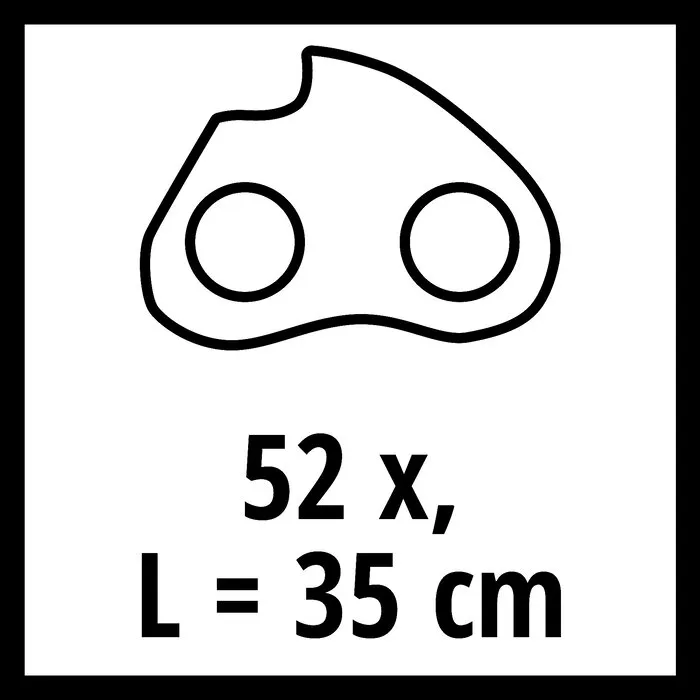 Einhell Gereedschap Einhell Ketting - 1 stuk - 35 cm / 52 schakels - Schakeldikte: 1,3 mm - Kettingsteek: 3/8"