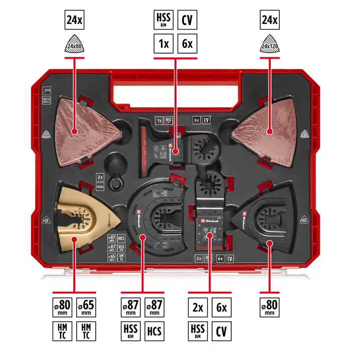 Einhell Gereedschap Einhell Multitoolset - 70-delig - XXL-Case