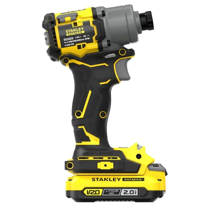 Stanley Stanley SFMCF830D2K-QW Brushless V20 Li-Ion 18V Slagschroevendraaier – Inclusief 2x 2.0Ah Accu, Lader en Koffer