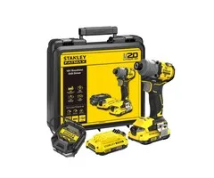 Stanley Stanley SFMCF830D2K-QW Brushless V20 Li-Ion 18V Slagschroevendraaier – Inclusief 2x 2.0Ah Accu, Lader en Koffer