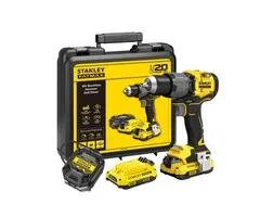 Stanley Stanley SFMCD726D2K Brushless V20 Li-Ion 18V Klopboormachine – Inclusief 2x 2.0Ah Accu, Lader en Koffer