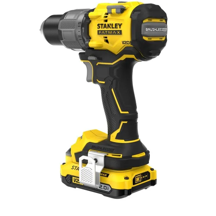 Stanley Stanley SFMCD726D2K Brushless V20 Li-Ion 18V Klopboormachine – Inclusief 2x 2.0Ah Accu, Lader en Koffer