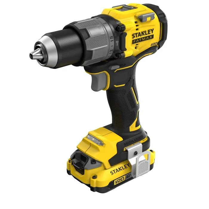 Stanley Stanley SFMCD726D2K Brushless V20 Li-Ion 18V Klopboormachine – Inclusief 2x 2.0Ah Accu, Lader en Koffer