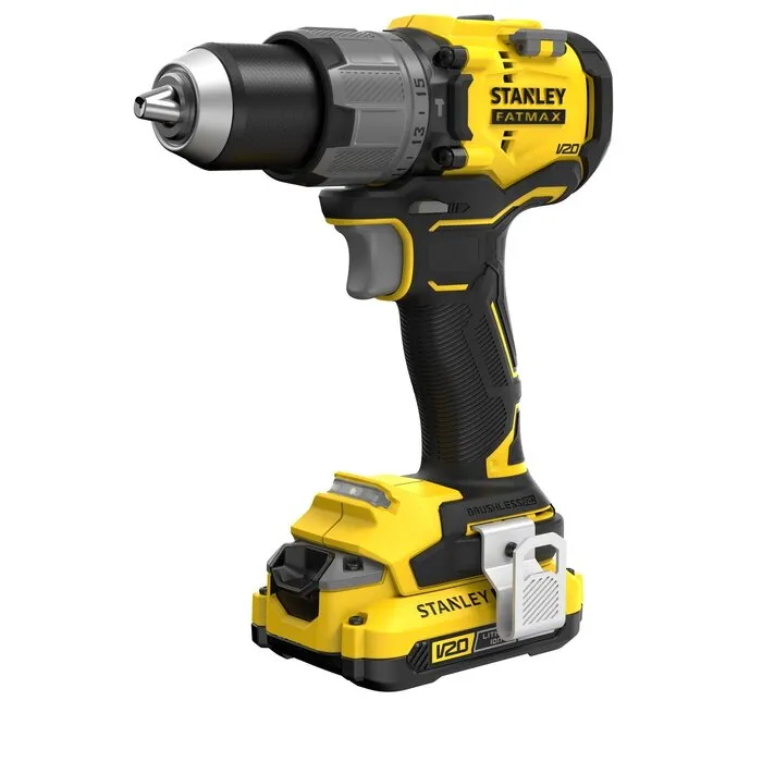 Stanley Stanley SFMCD726D2K Brushless V20 Li-Ion 18V Klopboormachine – Inclusief 2x 2.0Ah Accu, Lader en Koffer