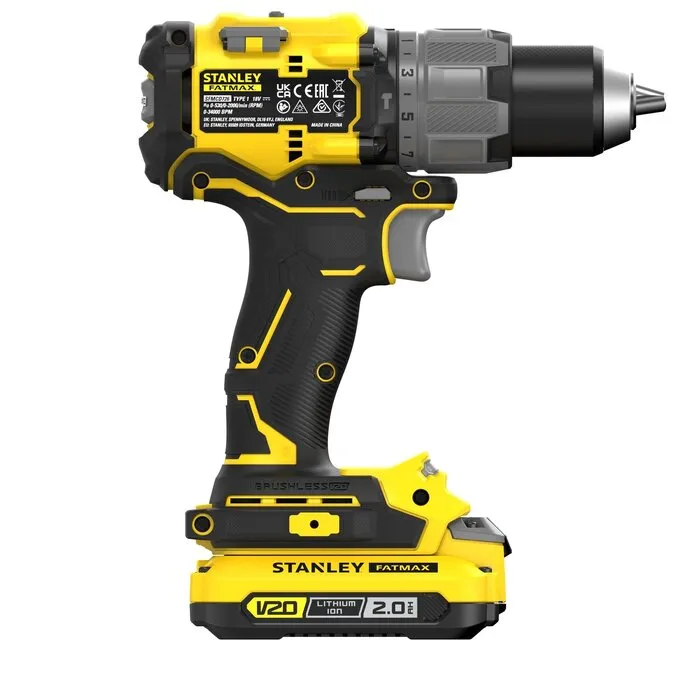 Stanley Stanley SFMCD726D2K Brushless V20 Li-Ion 18V Klopboormachine – Inclusief 2x 2.0Ah Accu, Lader en Koffer