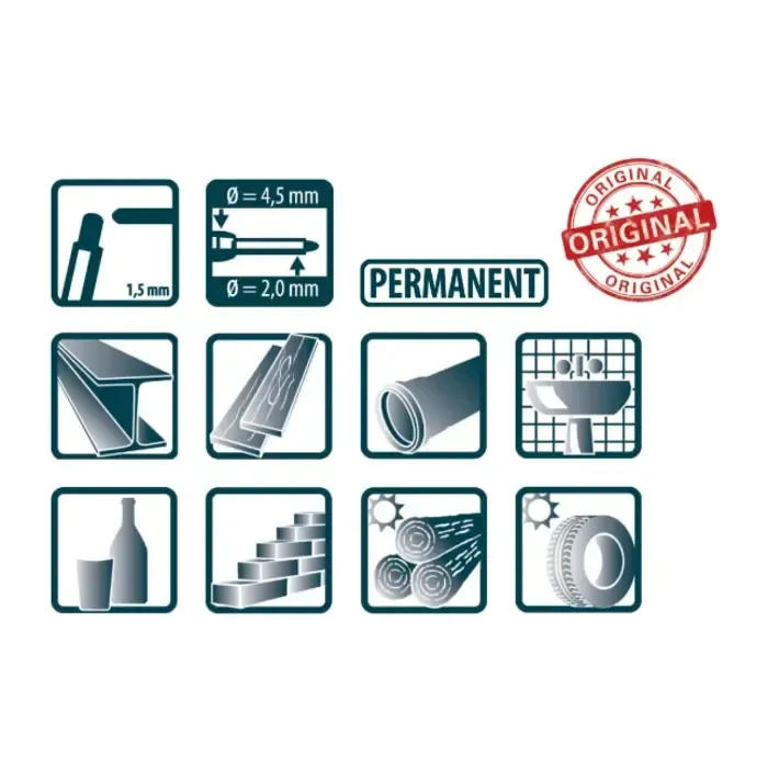 Pica Pica-Ink 150/41 Markeerstift voor diepe gaten Blauw – Precisie tot in de kleinste hoeken