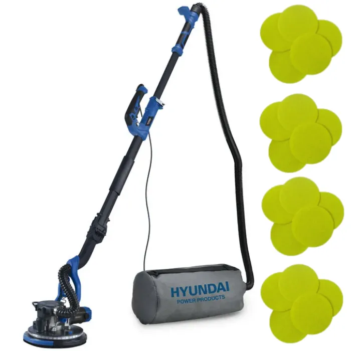 Hyundai wand- en plafond schuurmachine met LED licht 880Watt Inclusief 26 schuurschijven