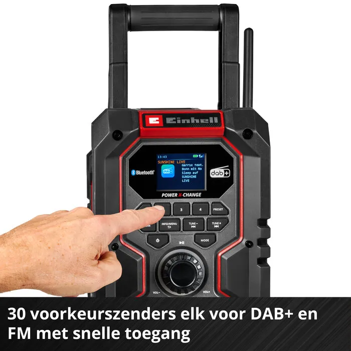 Einhell Gereedschap Einhell Bouwradio TE-CR 18 Li DAB+/FM/BT - Solo