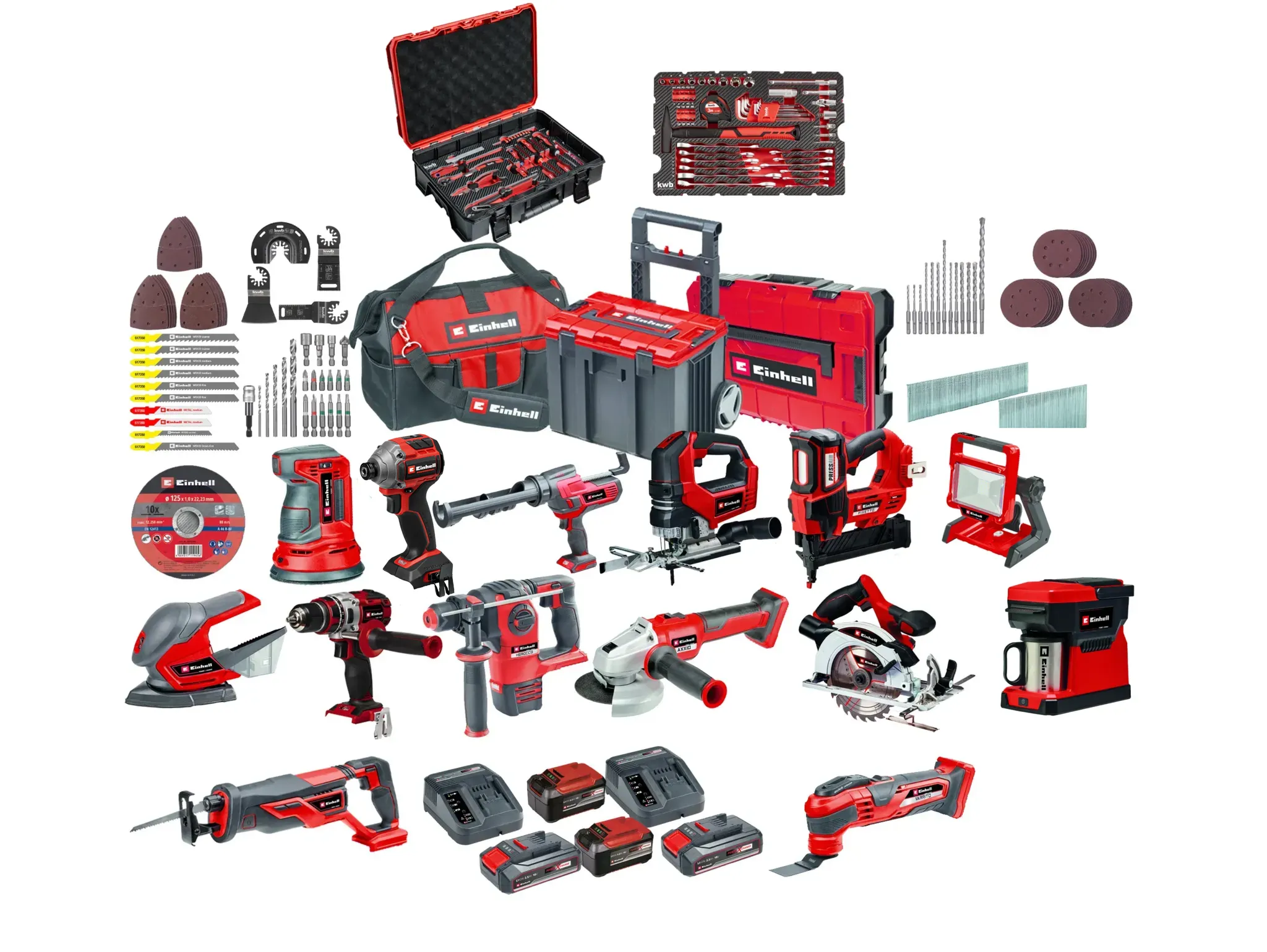 Einhell Gereedschap Einhell Professional Accu Combiset 24-delig - Inclusief accessoires