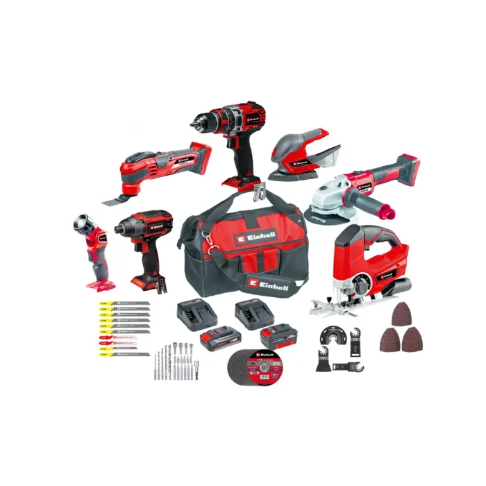 Einhell Gereedschap Einhell Professional Accu Combiset 12-delig - Inclusief accessoires