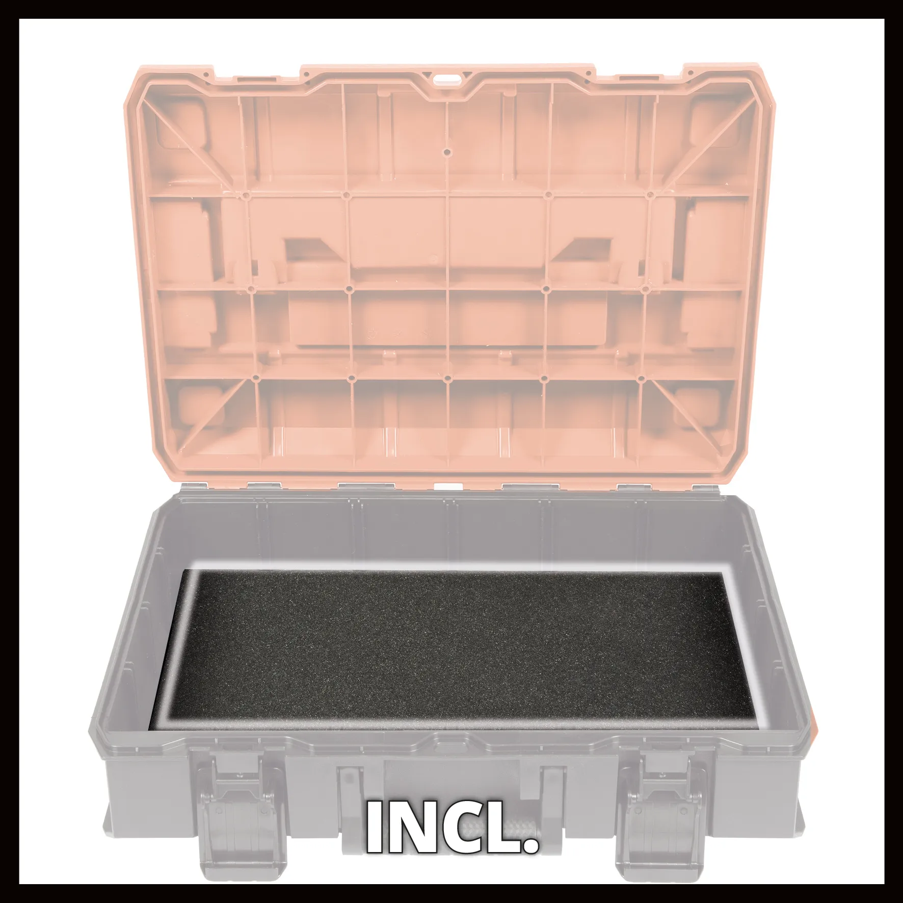 Einhell Gereedschap Einhell E-case S-F Stapelbare Systeemkoffer met Foam