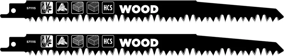 KWB KWB Reciprozaagblad HCS 242 mm – Voor Hout, Grove Vertanding (571115) 2 Stuks