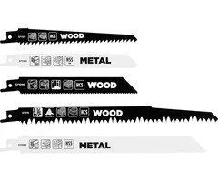 KWB KWB Reciprozaagbladen Set 5-delig – Voor Hout en Metaal (571075)