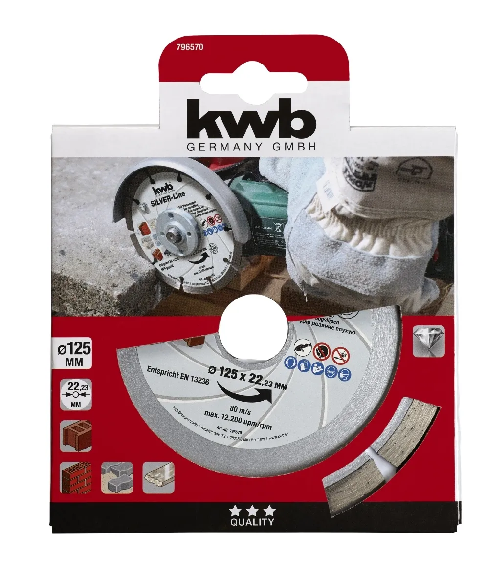 KWB Diamant Doorslijpschijf 125 mm – Segmented Rim