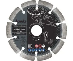 KWB Diamant Doorslijpschijf 125 mm – Segmented Rim (Dry Cutting) Black Line