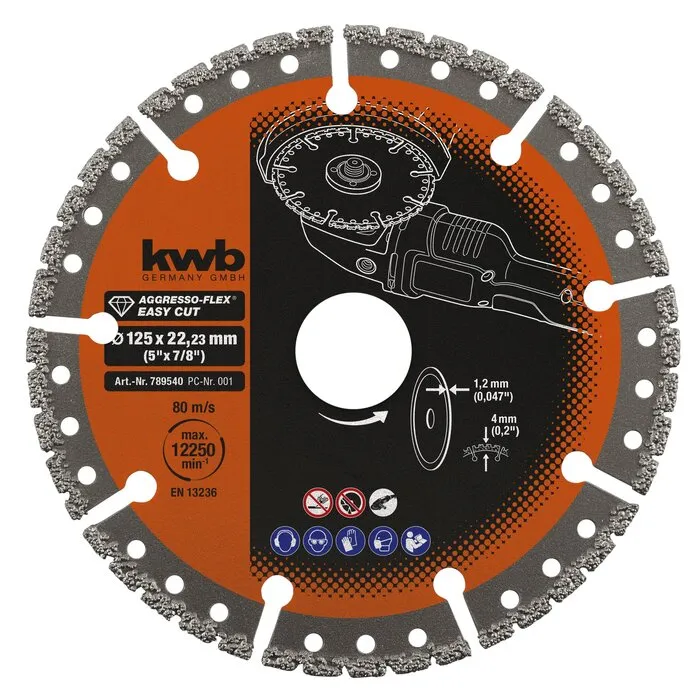 KWB Multicut Diamant Doorslijpschijf 125 mm – Segmented Rim