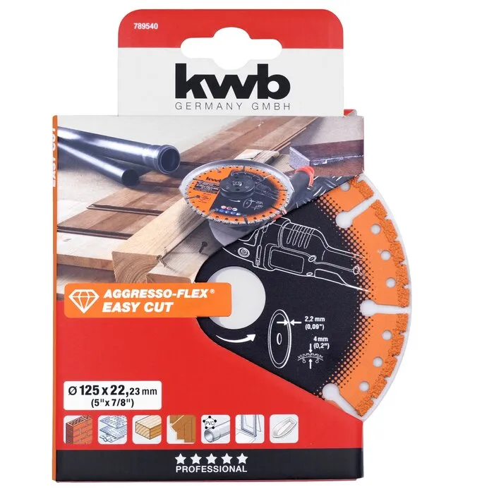 KWB Multicut Diamant Doorslijpschijf 125 mm – Segmented Rim