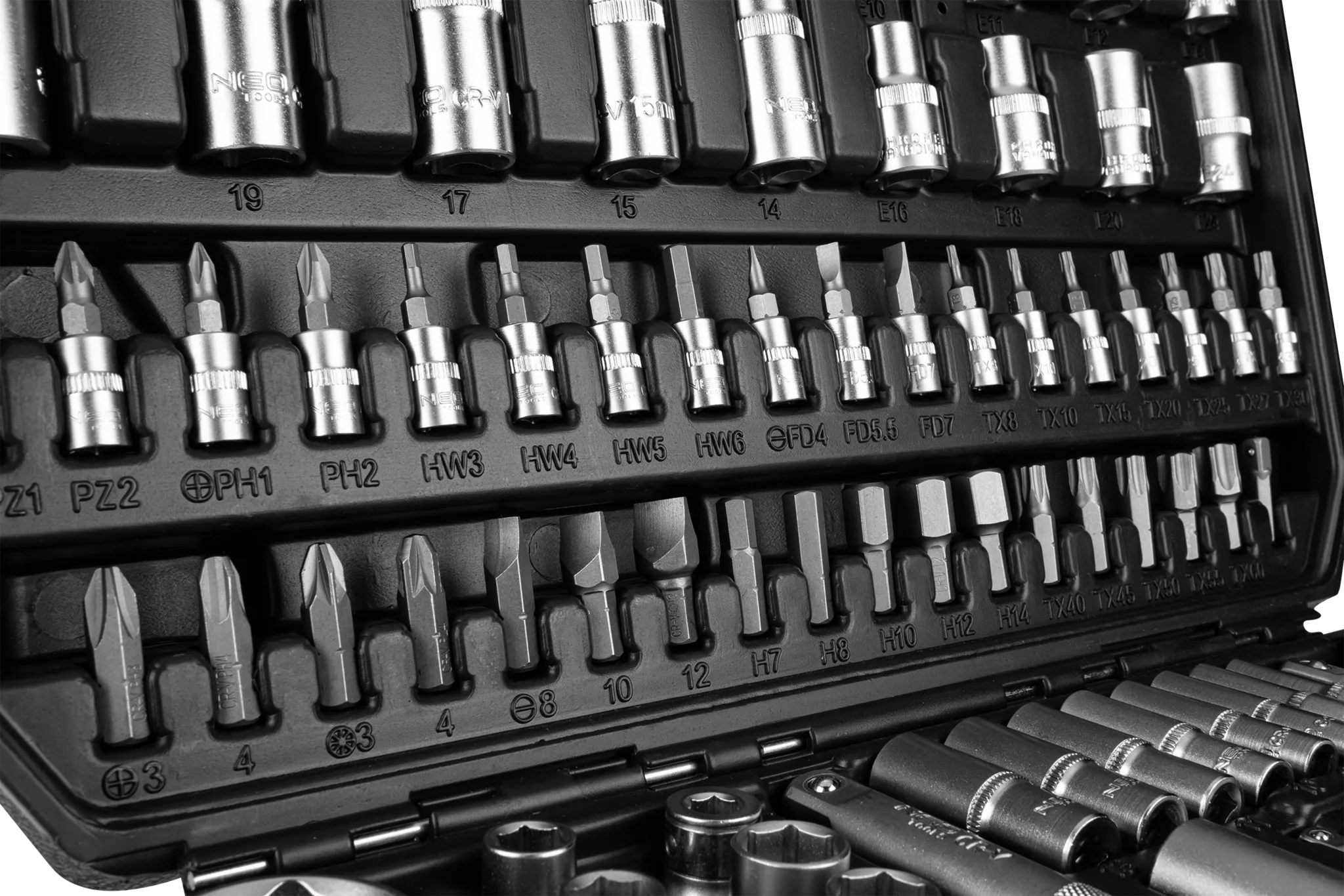 NEO NEO Doppenset 1/4" – 1/2" 110-delig