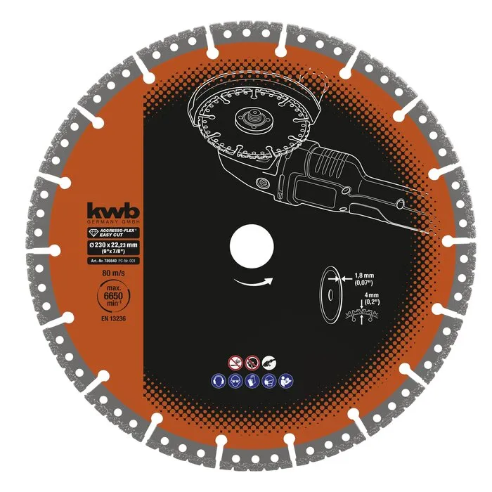 KWB KWB MULTICUT Diamantzaagblad met Segmentrand 230 mm – Multicut