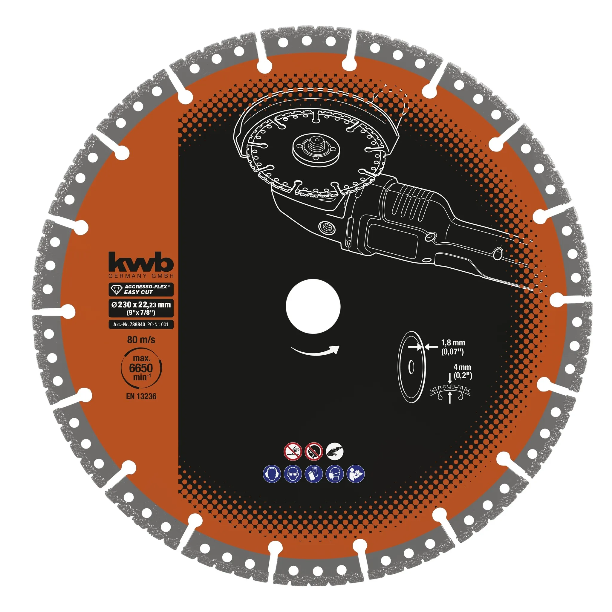 KWB KWB MULTICUT Diamantzaagblad met Segmentrand 230 mm – Multicut