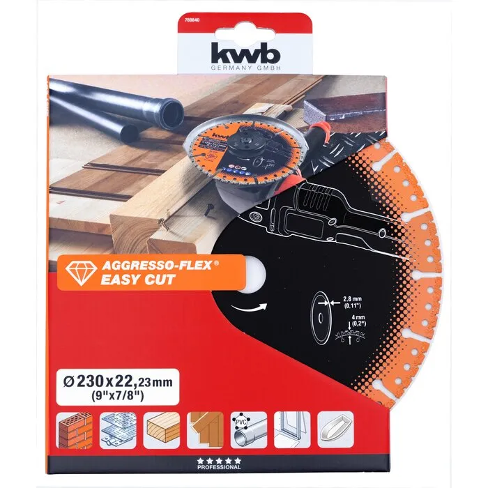 KWB KWB MULTICUT Diamantzaagblad met Segmentrand 230 mm – Multicut