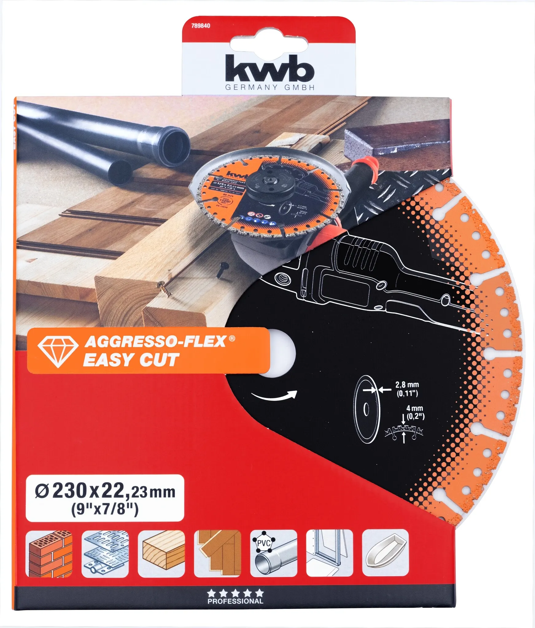 KWB KWB MULTICUT Diamantzaagblad met Segmentrand 230 mm – Multicut