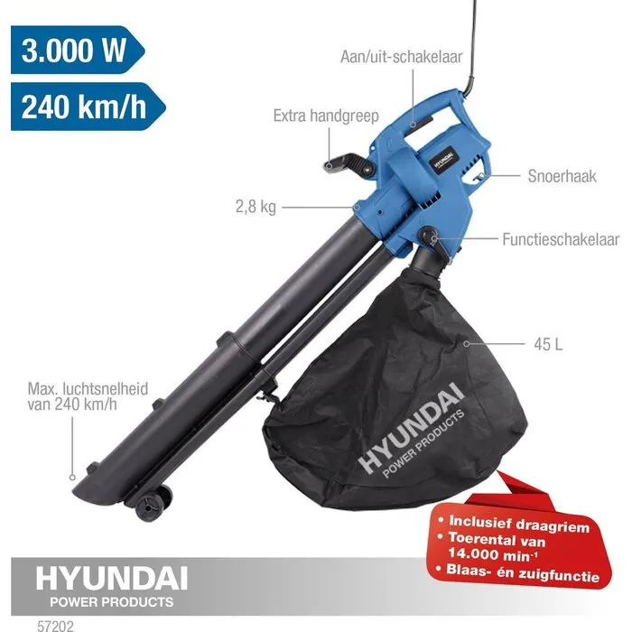 Hyundai Hyundai Bladblazer 57202 Home – 3000 Watt