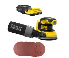 Stanley Stanley Excentrische Accu Schuurmachine SFMCW220B - STARTERKIT