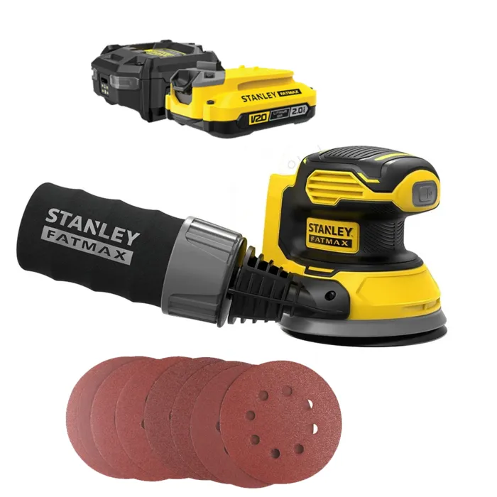 Stanley Stanley Excentrische Accu Schuurmachine SFMCW220B - STARTERKIT