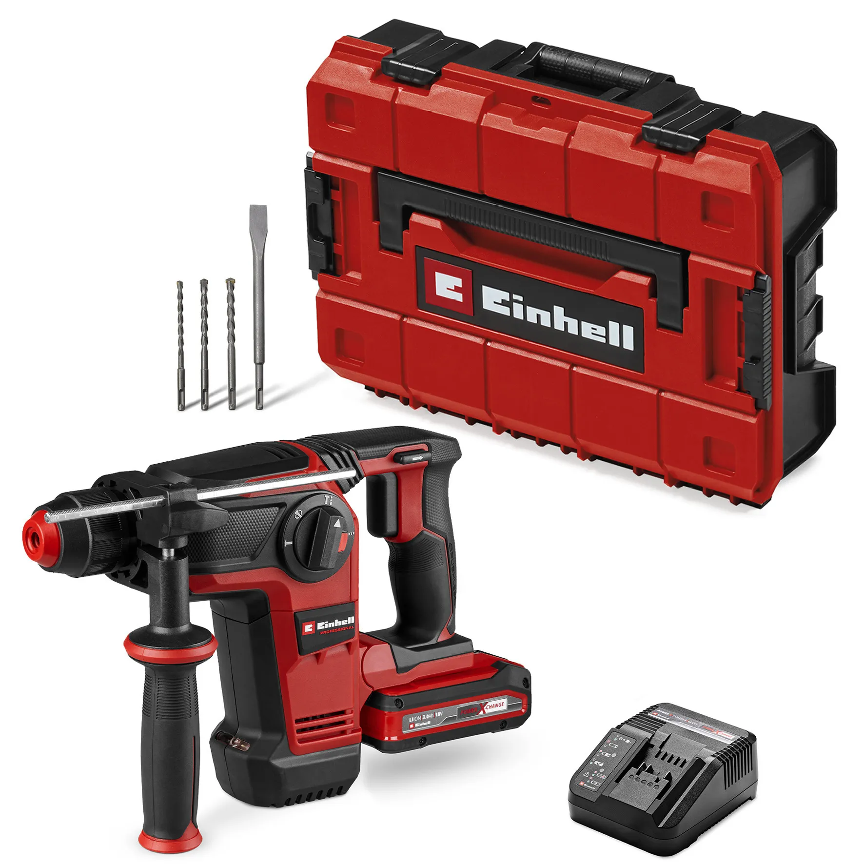Einhell Gereedschap Einhell TP-HD 18/28 Li BL+4 (1x3,0Ah+) - PROFESSIONAL Accu Boorhamer - Power X-Change