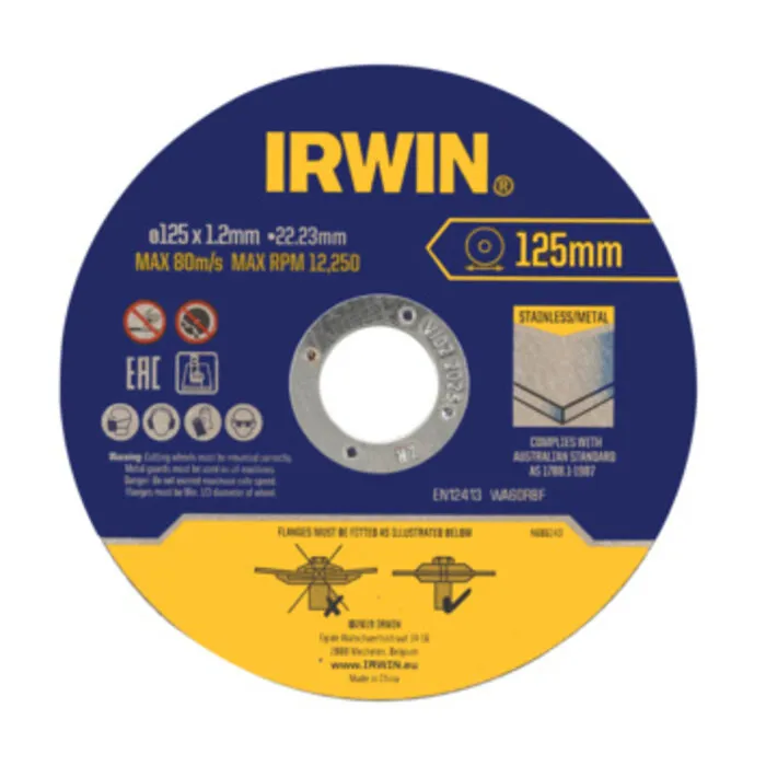 Irwin Irwin Slijpschijven Metaal – 10 stuks Ø125 x 1,2 mm (in blik)