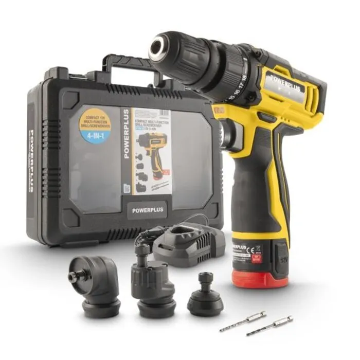 Powerplus PowerPlus Compact Multifuntionele Boor-/Schroefmachine 12V – 4-in-1 – incl. 2,0Ah accu & lader