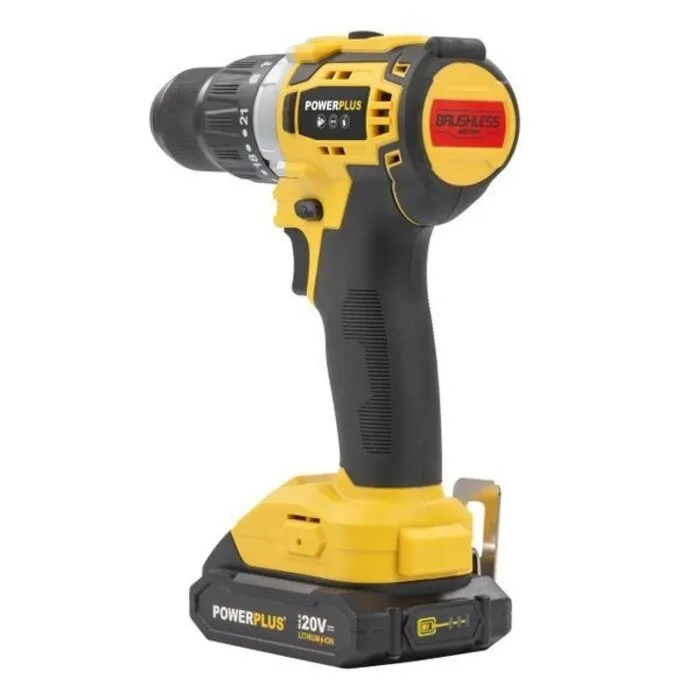 Powerplus PowerPlus Accu Klopboor-/Schroefmachine Brushless 20V – 60 Nm – incl. 2× 2,0Ah accu, lader & 78 accessoires